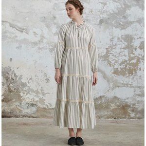Fahhar Striped Midi Dress